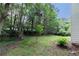 Lush backyard featuring mature trees and greenery for a serene and private outdoor space at 823 Laurel Crest Sw Ct, Marietta, GA 30064