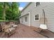 Exterior deck featuring a variety of seating, a hanging chair and a relaxing atmosphere at 2166 Carlyle Dr, Marietta, GA 30062