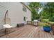Cozy deck space with a hanging chair, a grill and easy access to the backyard at 2166 Carlyle Dr, Marietta, GA 30062