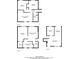 Complete floor plan set including the basement, second, and third floors at 2347 Fairway Sw Cir, Atlanta, GA 30331