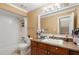 Well-lit bathroom with a shower-tub combo, vanity, and modern fixtures for comfort and convenience at 2840 Peachtree Nw Rd # 307, Atlanta, GA 30305