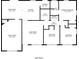Detailed floor plan showcasing a 1400 sq ft layout with defined living spaces and bedroom placements at 2499 Shiloh Dr, Decatur, GA 30034
