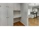 Handy office nook with built in desk and lots of storage space at 402 Johannah Sw Pl, Lilburn, GA 30047