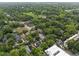 Aerial view highlights a residential neighborhood surrounded by lush trees and green spaces at 622 Seminole Ne Ave, Atlanta, GA 30307