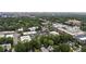 Stunning aerial view of a leafy neighborhood with a city skyline in the distance at 622 Seminole Ne Ave, Atlanta, GA 30307