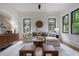Stylish living area with modern decor, plush seating, and large windows showcasing outdoor views at 622 Seminole Ne Ave, Atlanta, GA 30307