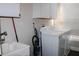 Functional laundry room with washer, dryer, sink, and upper cabinets offers ample space for chores at 117 Joseph E Lowery Nw Blvd, Atlanta, GA 30314