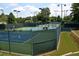 Outdoor tennis courts, featuring lights for night play, with a well-maintained court surface at 2425 Hamptons Psge, Alpharetta, GA 30005