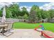 A well-kept backyard with outdoor furniture and a slide at 5225 Stonehaven Vw, Cumming, GA 30040