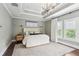 This is the main bedroom suite with a tray ceiling, large window and neutral decor at 1393 Kings Park Nw Dr, Kennesaw, GA 30152
