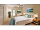 Comfortable bedroom with stylish decor, including soft colors, modern furniture, and serene artwork at 1800 Clairmont Lk # 213, Decatur, GA 30033