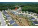 Community aerial view showcases the neighborhood layout and surrounding greenery at 4477 Bethany Manor Dr, Snellville, GA 30039
