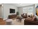 Inviting living room with a comfortable seating area, neutral decor, and great natural light at 4477 Bethany Manor Dr, Snellville, GA 30039