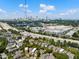 An aerial view showcases a residential area near a bustling highway and the city skyline at 970 N Ormewood Park Se Dr, Atlanta, GA 30316