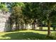 Backyard boasts artificial turf, a stone wall, and a beautiful covered gazebo at 970 N Ormewood Park Se Dr, Atlanta, GA 30316