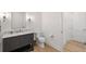 Elegant bathroom with marble countertops, classic fixtures, and decorative lighting at 126 Owens Mill Pl, Canton, GA 30115