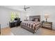 Comfortable bedroom with a computer desk and gray plush furniture at 126 Owens Mill Pl, Canton, GA 30115