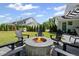 Cozy outdoor fire pit with comfortable seating, perfect for entertaining at 126 Owens Mill Pl, Canton, GA 30115