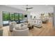 Bright, open-concept living room with hardwood floors, large windows, and comfortable seating area at 126 Owens Mill Pl, Canton, GA 30115