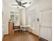 Bright breakfast nook features a ceiling fan and an exterior door at 2770 Nautical Way, Villa Rica, GA 30180