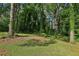 Lush green backyard with mature trees, offering a private and serene outdoor space at 4954 Browns Mill Rd, Lithonia, GA 30038