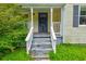 Inviting covered front porch with classic details and entry door at 246 Stafford Nw St, Atlanta, GA 30314