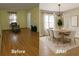 Dining room after virtual staging, featuring a modern table, chairs, and stylish light fixture at 4 Kelso At Peyton Sw Dr, Atlanta, GA 30311