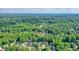 Stunning aerial view of a lush, green neighborhood with homes nestled among mature trees and foliage at 510 Morning Mist Ct, Alpharetta, GA 30022