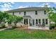 Spacious backyard featuring a patio, lush lawn, and well-maintained landscaping at 510 Morning Mist Ct, Alpharetta, GA 30022