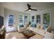 Cozy living room with ceiling fan and natural light at 1342 Carter Rd, Decatur, GA 30030