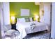 Cozy bedroom showcases a bright accent wall, stylish lamps, and comfortable furnishings at 1820 Peachtree Nw St # 309, Atlanta, GA 30309