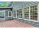 Back exterior features a screened porch, stained wood deck, and a number of windows at 3860 Overlake Dr, Cumming, GA 30041