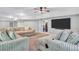 Large basement featuring comfortable seating and a large TV for entertainment at 3860 Overlake Dr, Cumming, GA 30041
