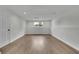 Spacious basement features modern recessed lighting and wood look floors at 4735 Julian Way, Acworth, GA 30101
