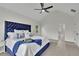 Spacious main bedroom with vaulted ceiling, new carpet, a large headboard and ample light at 4735 Julian Way, Acworth, GA 30101