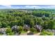 Beautiful aerial view showcasing the neighborhood surrounded by mature trees and lush greenery at 7049 Bennington Ln, Cumming, GA 30041