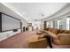 Spacious finished basement with large projector screen, entertainment area, and wet bar at 7049 Bennington Ln, Cumming, GA 30041