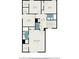 Second floor plan showing layout for bedrooms, bathrooms, laundry and hall at 1932 Sawgrass Dr, Hampton, GA 30228