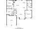 Detailed floor plan showcasing the layout of the first floor, including room dimensions at 2557 Woodford Ln, Buford, GA 30519