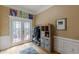 Hallway featuring access to a back deck and additional closet space at 3044 Dogwood Dr, Atlanta, GA 30354