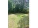 Large backyard with green lawn and mature trees for an outdoor living space at 1669 Azalea Dr, Lawrenceville, GA 30043