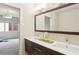 Bathroom featuring double vanity, modern fixtures, and access to bedroom at 1672 Dekalb Ne Ave # 2, Atlanta, GA 30307