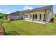 Expansive backyard with a covered patio, lush lawn, and well-maintained landscaping at 5121 Aster Bnd, Canton, GA 30114