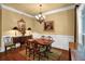 Elegant dining room with hardwood floors, chandelier, and natural light from large windows at 1203 Glenridge Ne Pl, Atlanta, GA 30342