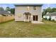 Spacious backyard featuring a bay window, a patio, and a well-maintained lawn, perfect for outdoor enjoyment at 3508 Sweetgum Ln, Decatur, GA 30032