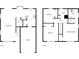 Upstairs/downstairs floor plan depicting the room layout of this home at 3508 Sweetgum Ln, Decatur, GA 30032