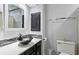 Stylish bathroom featuring a vessel sink, decorative tile, and a modern vanity at 2908 Woodruff Se Dr, Smyrna, GA 30080