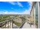 Enjoy city views from this private balcony with chair and metal railing at 361 17Th Nw St # 2607, Atlanta, GA 30363