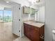 Bathroom featuring granite counters and a view to the living room at 361 17Th Nw St # 2607, Atlanta, GA 30363