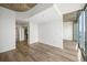 Open bedroom floor plan with wood floors, and a sliding closet at 361 17Th Nw St # 2607, Atlanta, GA 30363